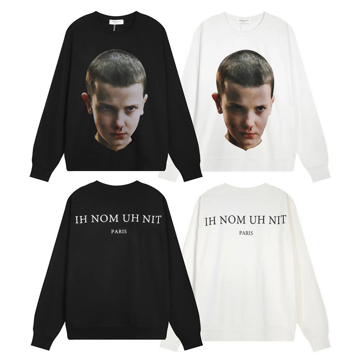 INUN Brand Fashion 11 Portrait Print High-Street Cotton Casual Loose Quality Pullover Sweatshirt Sweater For Men Street King Limited