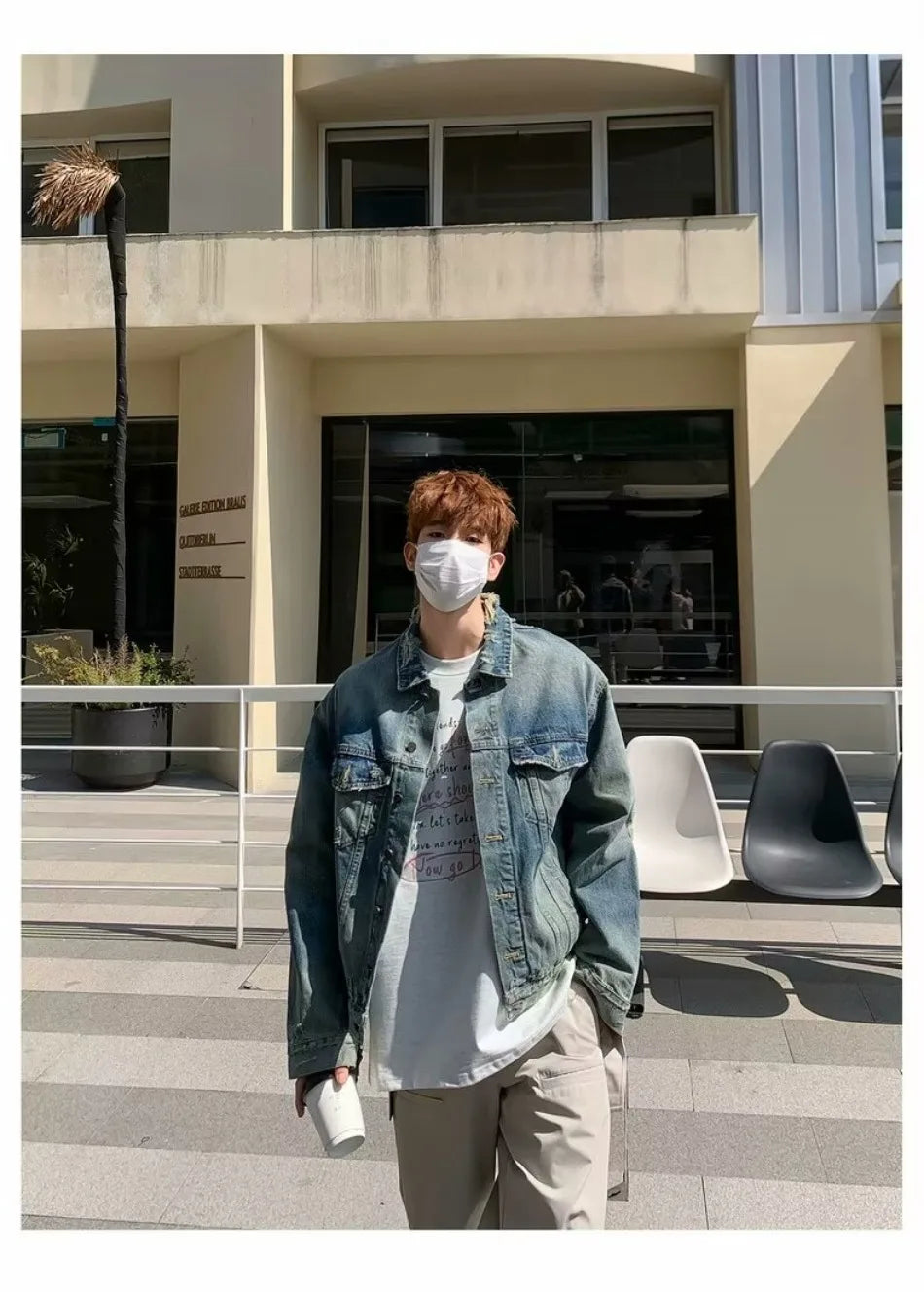 high street washed denim jacket mens trends new spring streetwear single breasted casual hip hop coats loose cowboy outwear unique jeans style 3989