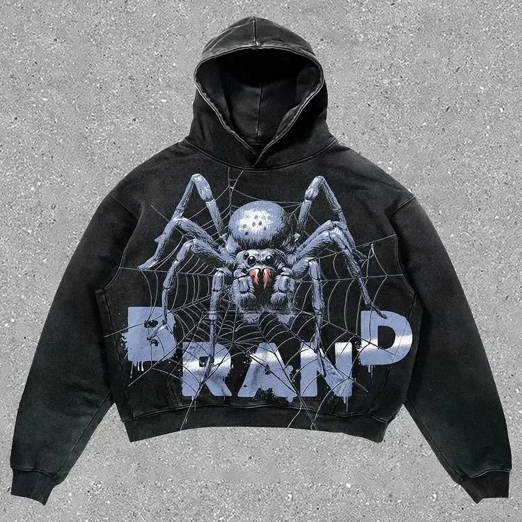 Harajuku Oversized Gothic Dragon Print Hoodie Streetwear Sweatshirt Y2k Tops Gothic Clothes Grunge Hoodies Women Men Clothing Street King Limited