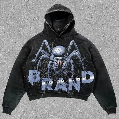 Harajuku Oversized Gothic Dragon Print Hoodie Streetwear Sweatshirt Y2k Tops Gothic Clothes Grunge Hoodies Women Men Clothing Street King Limited