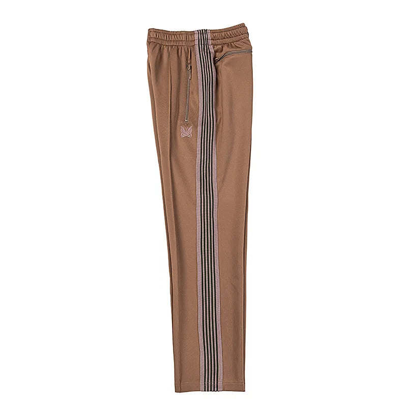 good quality brown motion casual pants men woman lovers trend side edge weaving embroidery drawstring loose trousers unique default style 4810