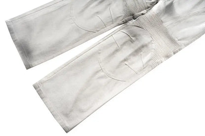 pleat patchwork dir wash racing pants mngu washed distressed white straight overalls dirfit loose trousers unique default style 1348