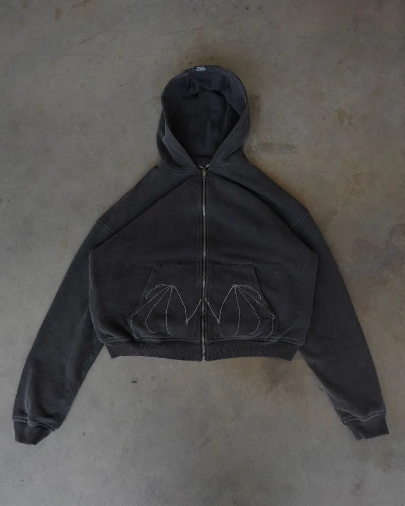 European and American New Dark Style Printed Oversized Hoodie Men Y2k Harajuku High Street Hip-hop Retro Fashion Pullover Women Street King Limited