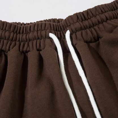 Men Sweatpants Oversized Pockets Baggy Straight Cargo Pants Hip Hop Streetwear Casual Drawstring Joggers Trousers Brown Black Street King Limited