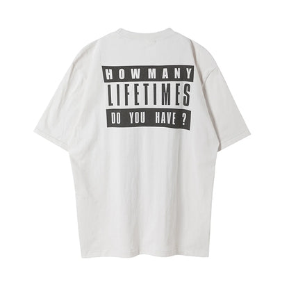 Summer Vintage Retro Letter Print High-Street Loose Casual Cotton T-Shirt Tops Street King Limited