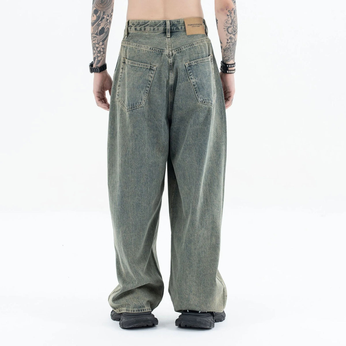 Autumn and winter new mud-dyed jeans Street King Limited