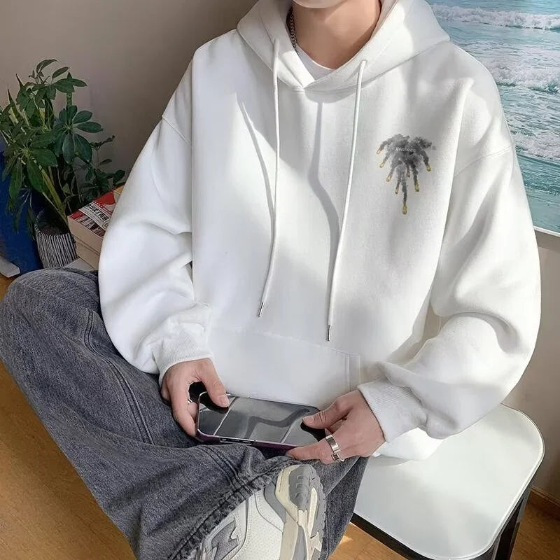 New Anime Meteorite Fall Graphic Printed Hooded Sweatshirts Hombre Hip Hop Streetwear Clothes Loose Y2K Vintage Pullover Hoodies Street King Limited