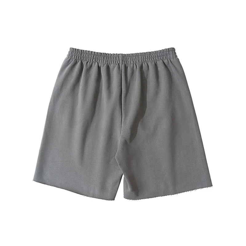 Good Quality New Kanye West Shorts High Street Chaopai Heavyweight Curled Edge Oversized Motion Casual Breeches Street King Limited