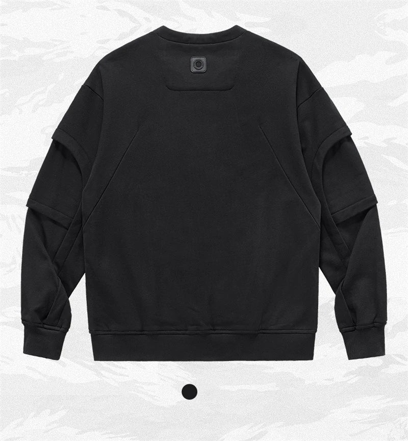 2025 New Patchwork Crewneck Sweatshirt Men's Embroidered Design Long Sleeve Sudaderas Para Hombres High Street Y2K Tracksuit Street King Limited
