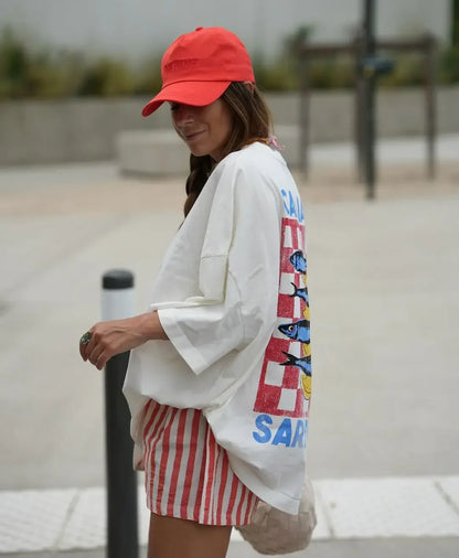 Oversized Harajuku Summer Casual Popular Cherry Graphic T Shirts Men Y2k Tops Gothic Clothes Streetwear Goth Women Clothing Street King Limited