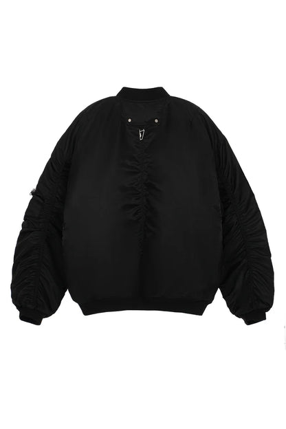 undermycar 2023 new high street fashion brand high quality multi pocket flight jacket cotton coat black unique default style 3624
