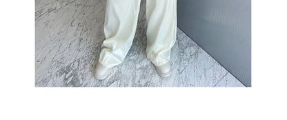 men silk style streetwear fashion loose casual long sleeve shirts pants 2 pieces sets male vintage suits blouses trousers unique default style 2757