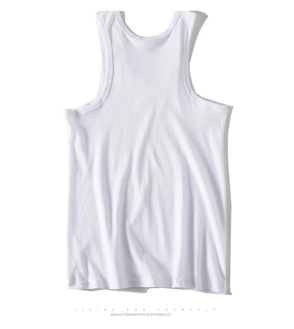Hot Sale 3pcs / 100% Cotton Mens Sleeveless Tank Top Solid Muscle Vest Undershirts O-neck Gymclothing Tees Whorl Tops Street King Limited