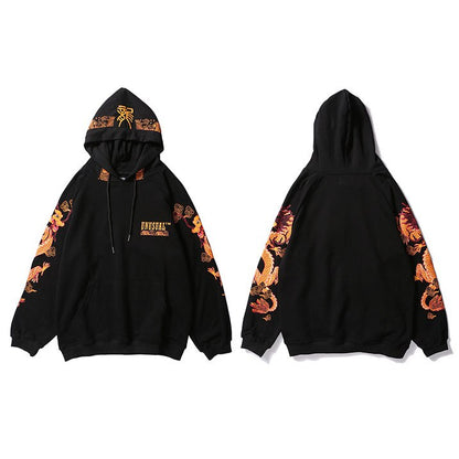 "Golden Dragon" Unisex Men Women Streetwear Graphic Hoodie Daulet Apparel