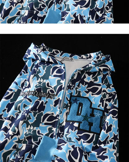 Harajuku Y2k Demon Embroidery Hoodies Women Oversized Grunge Sweatshirt Gothic Goth Zip Up Hoodie Clothes Couples Streetwear Street King Limited