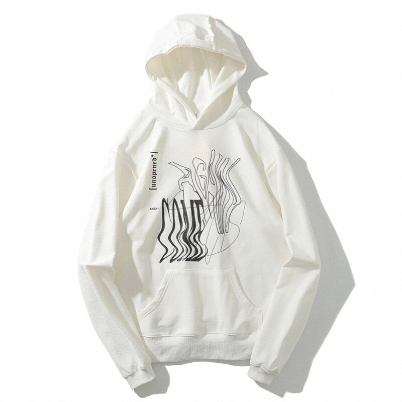 "Cross Folded" Unisex Men Women Streetwear Graphic Hoodie Daulet Apparel