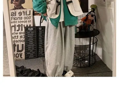 Fake two-piece coat men's ins, trendy Japanese functional workwear hooded jacket, autumn European and American retro trend tops Street King Limited