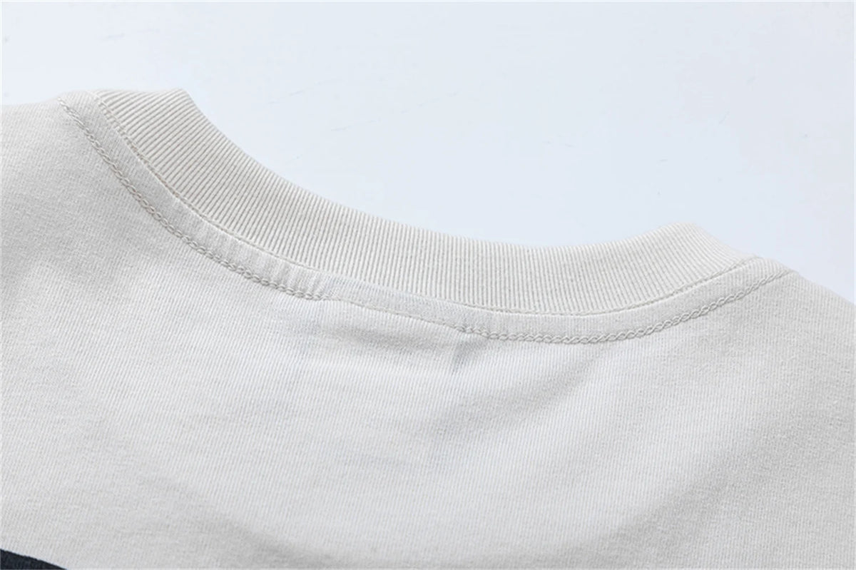 Retro Summer Vintage Letter Print High-Street Streetwear Casual Loose T-Shirt Tops Street King Limited