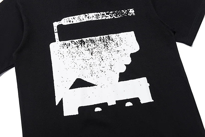 C.E T-shirts Men Woman Good Quality Cotton Casual Loose Vintage Abstract Face Printing Summer O-Neck CAVEMPT Top Tee Street King Limited