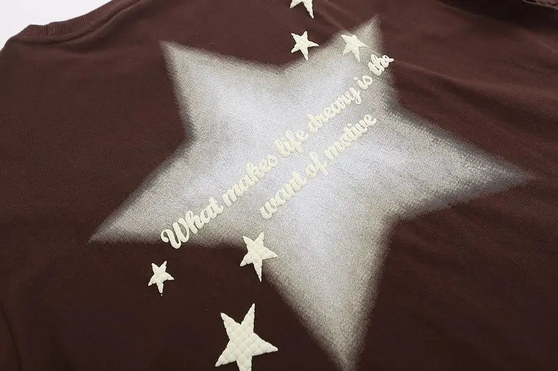 Fashion korean style personality printed graphic T shirt summer men women street hip hop Y2K Simplicity retro oversized T shirt Street King Limited