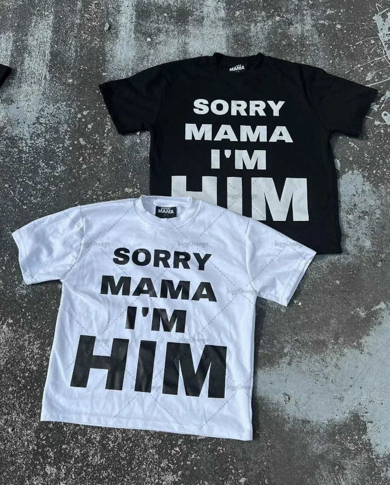 American fashion trend brand letter pattern oversized T-shirt men's Y2K streetwear loose round neck short-sleeved couple style Street King Limited