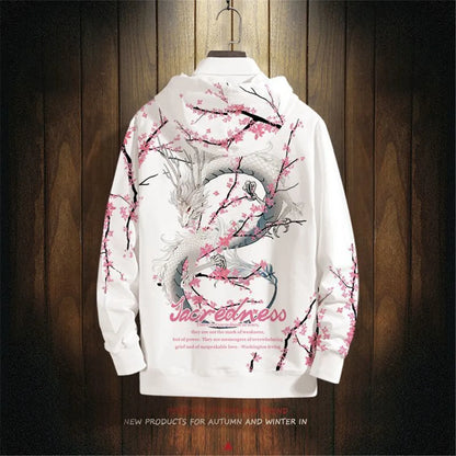 Fashion Hip Hop Dragon Hoodie Streetwear Men Casual Spring Autumn Clothes Cool Harajuku Gothic Anime China Print Hoodie Male Street King Limited