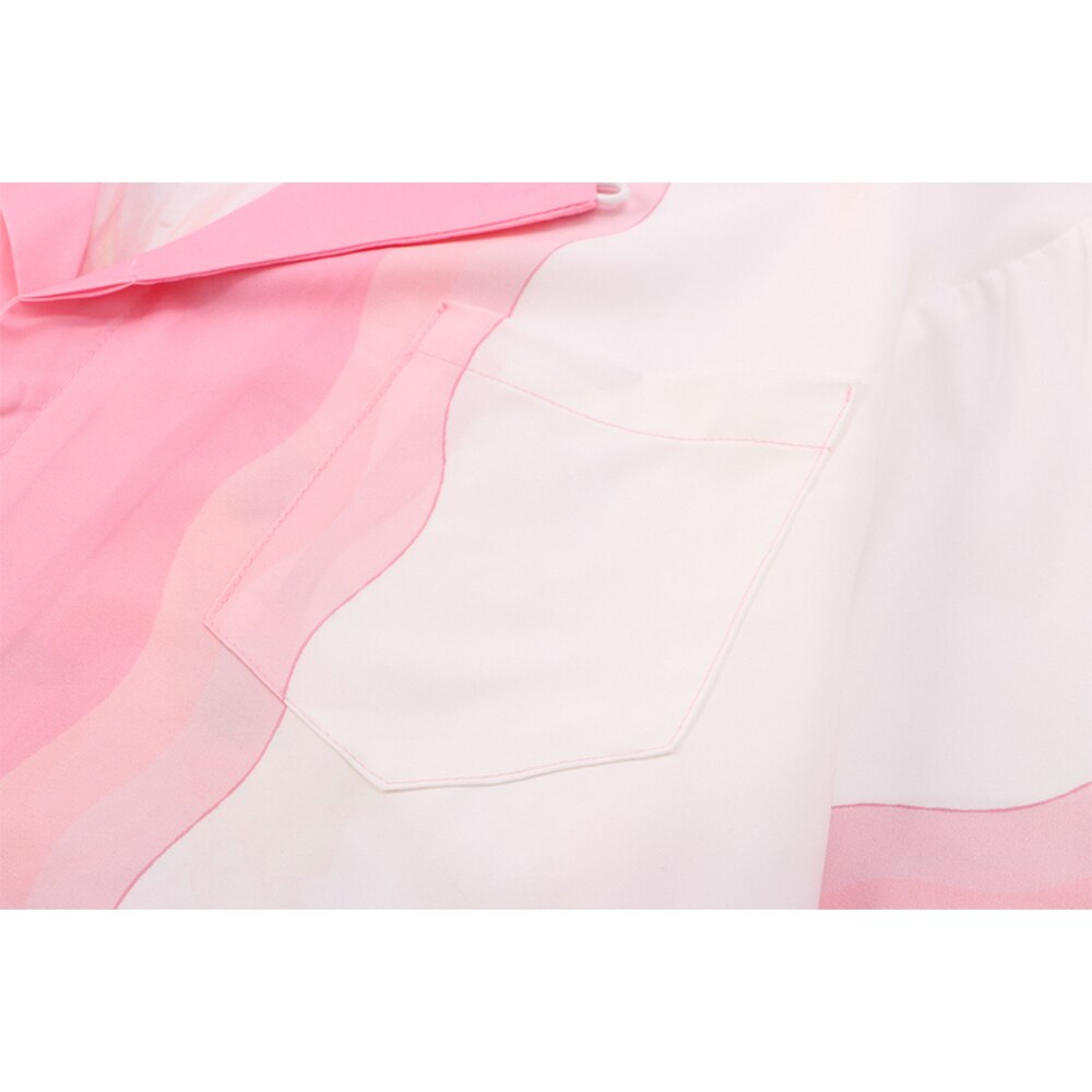 "Pink Wave" Unisex Men Women Streetwear Graphic Shirt Daulet Apparel