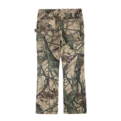 high street leaf camouflage logging pants for men straight patchwork baggy jeans cargos y2k pantalones hombre oversized trousers 2 unique cargo style 1825