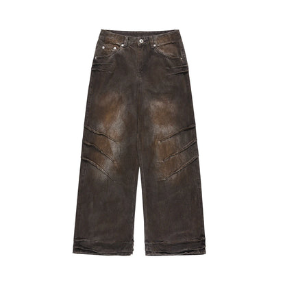 vintage baggy jeans men tie dyed distressed loose straight denim pants luxury designer jeans male streetwear hip hop trousers unique jeans style 280
