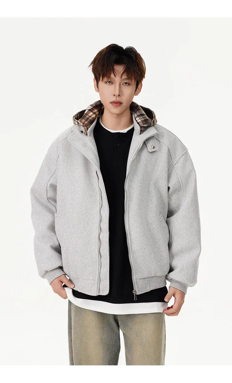 winter cotton padded jacket men women streetwear fashion loose casual hooded woolen bomber parkas jacket thicken coat outerwear unique default style 1034