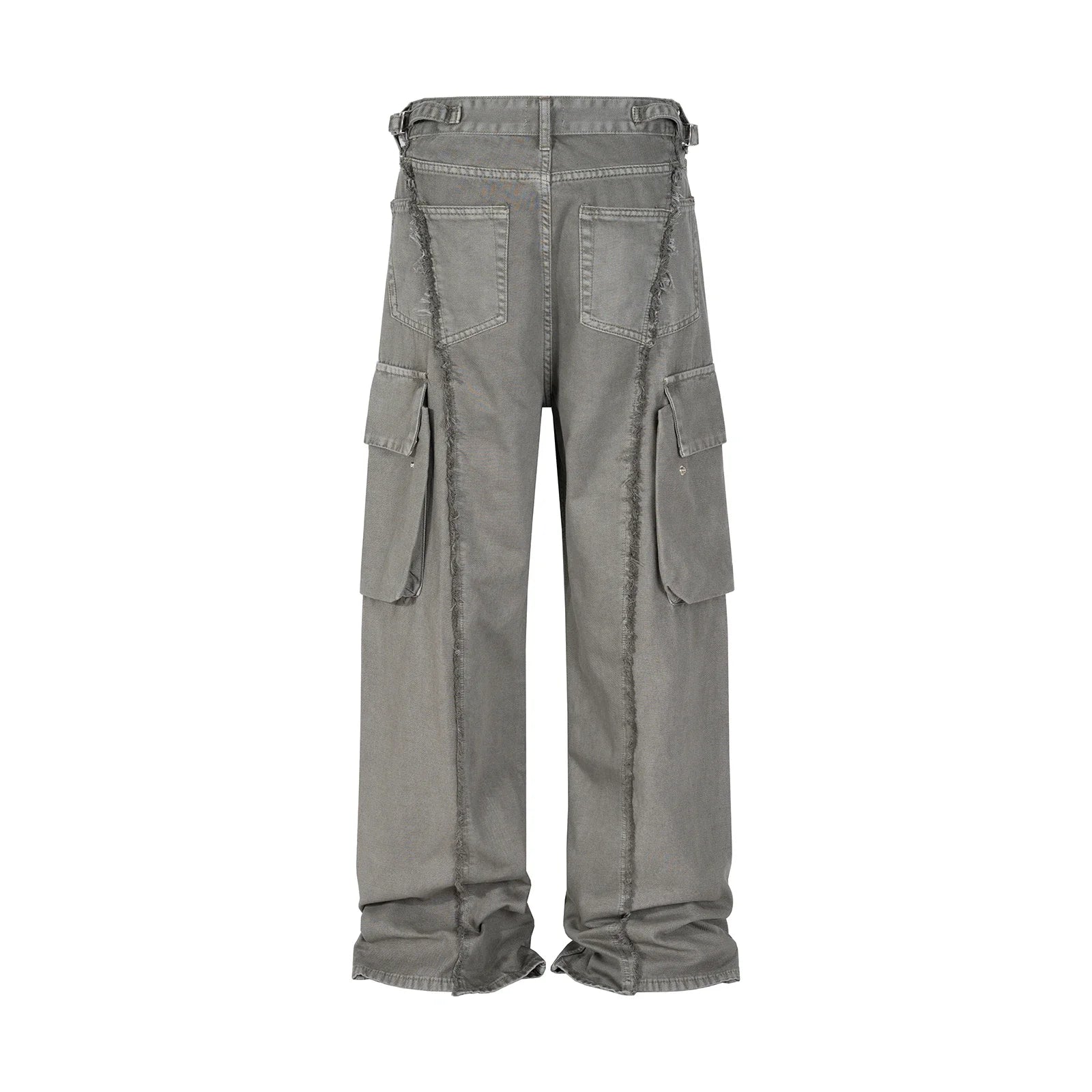 y2k streetwear tassel multi pocket jeans for men straight solid baggy cargo pants pantalones hombre casual denim trousers 1 combat utility trousers
