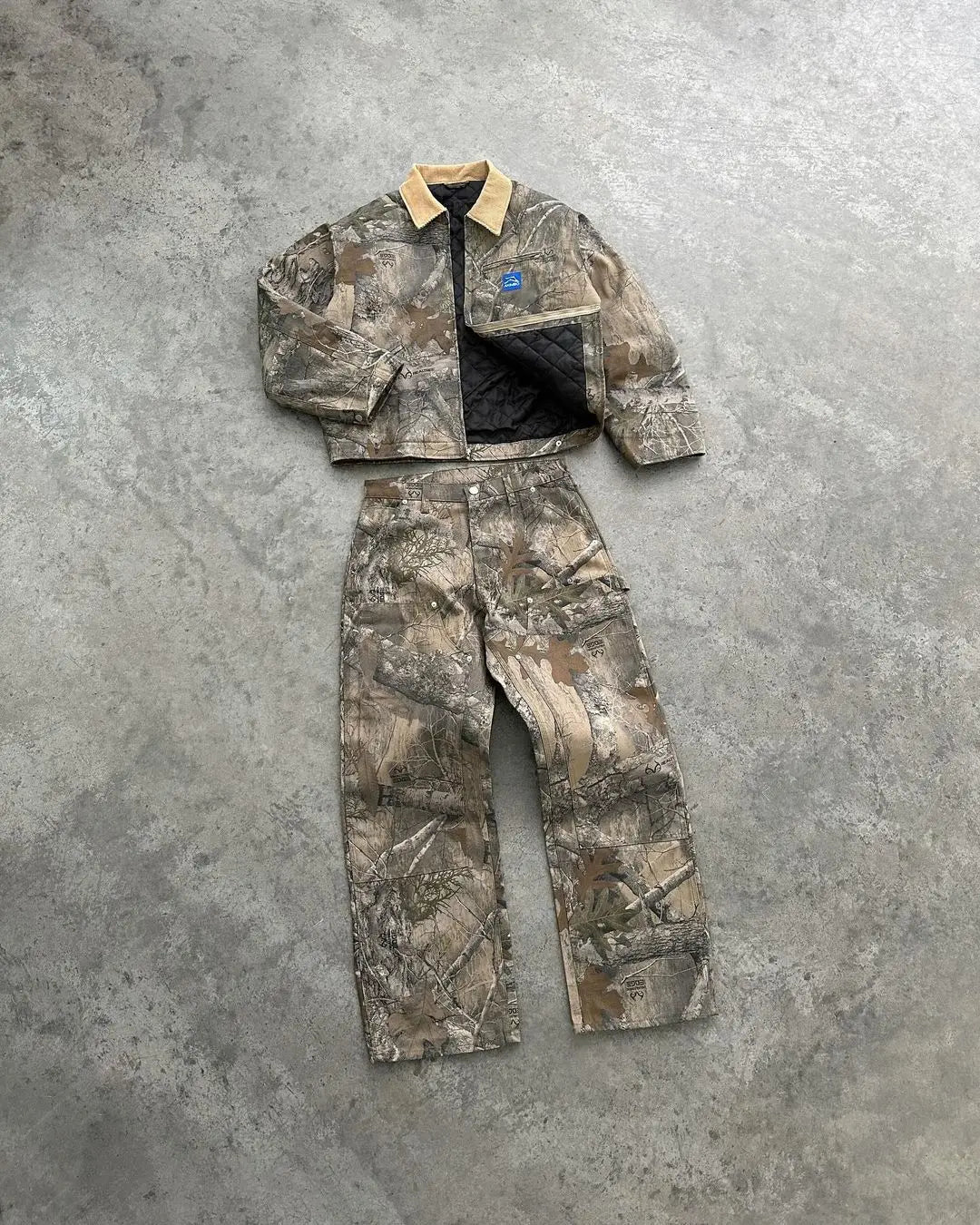 harajuku hunting camo hoodies y2k camouflage sweatpants two piece set streetwear oversized sweatshirts tracksuit men clothing casual joggers