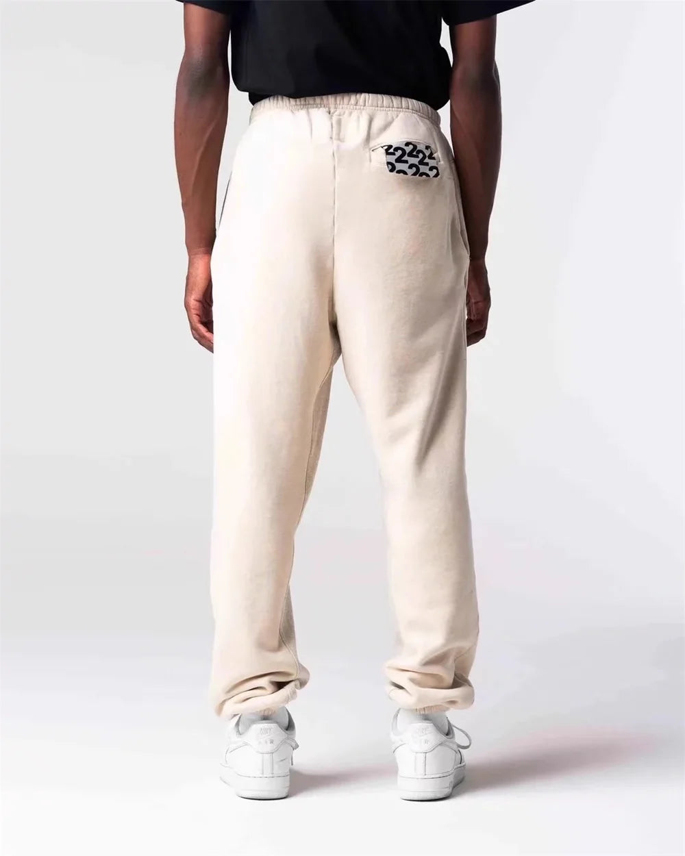 RRR123 24FW Sunshine Wash Brown Flower Grey Loose Drawstring Feet Guard Pants Street King Limited