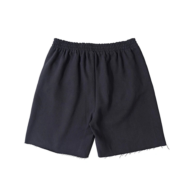 Good Quality New Kanye West Shorts High Street Chaopai Heavyweight Curled Edge Oversized Motion Casual Breeches Street King Limited