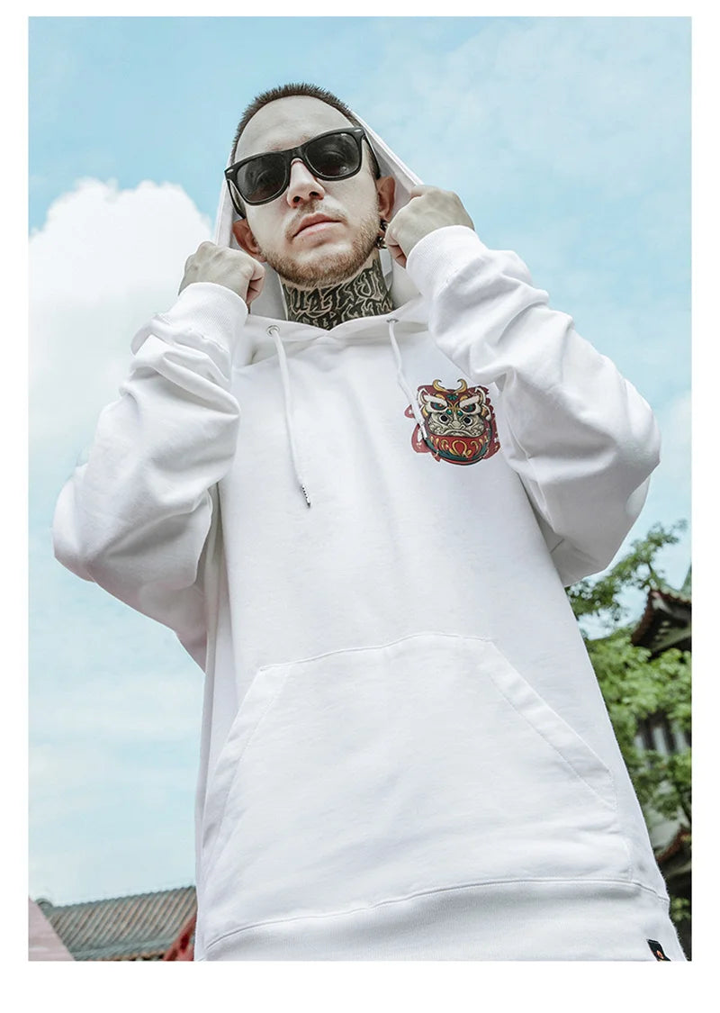 Japanese Streetwear Graphic Print Mens Hoodies Harajuku Fashion Fleece Pullovers Oversized Loose Comfortable Y2K Sweatshirts Street King Limited