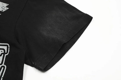 Saint T-shirts New Vintage Wash Letter Printing Chaopai High Street Men Woman Loose Casual Short Sleeve Top Tee Street King Limited