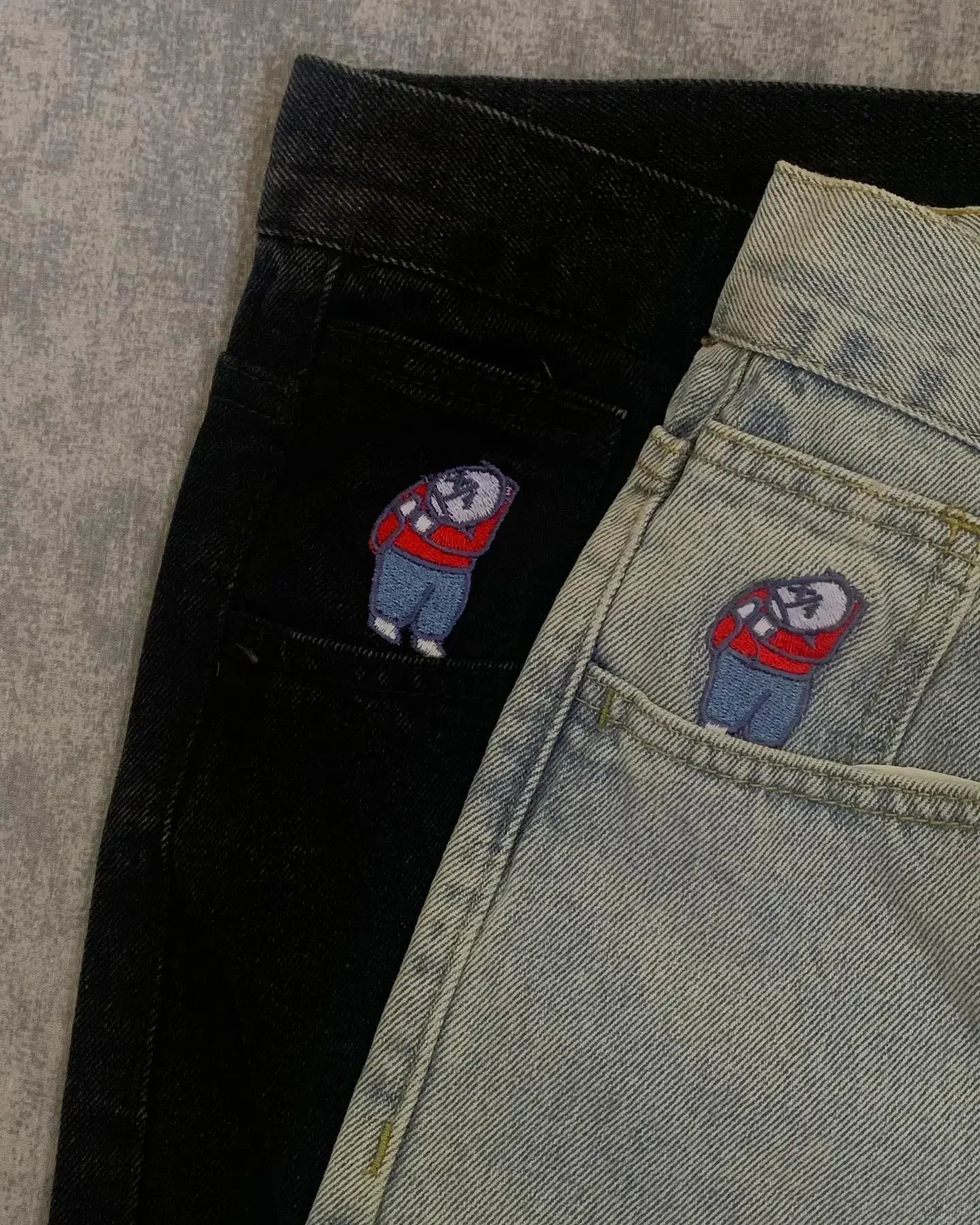 Polar Big Boy Baggy Jeans Y2K Golf Trap Wang Jeans for Mens Womens Streetwear Embroidery Pants Denim Simple Cargo Trousers Street King Limited