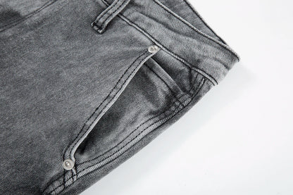 y2k spliced speckled ink patchwork baggy micro flare jeans pants for men streetwear pantalones hombre casual oversized cargos unique cargo style 3470
