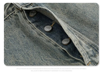Autumn and winter new mud-dyed jeans Street King Limited