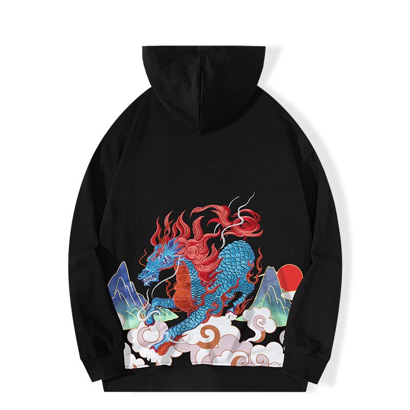 "Blue Horse" Unisex Men Women Streetwear Graphic Hoodie Daulet Apparel