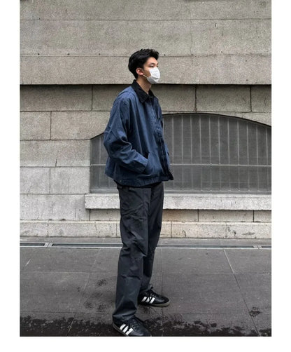 american trendy tooling mens jackets vintage solid distressed bomber coats patchwork zipper pocket high street short outwear unique shorts style 3460