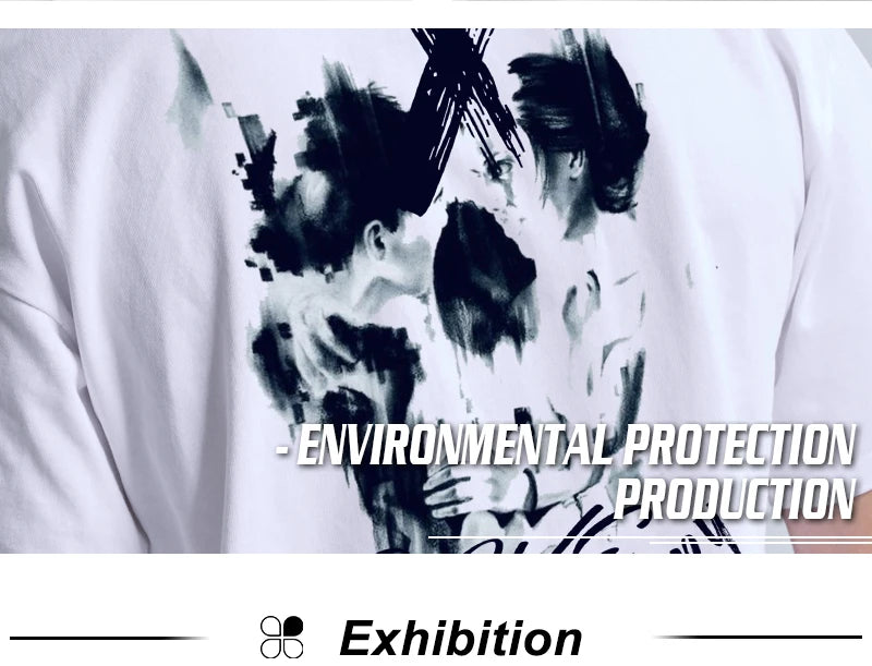Rainbowtouches 2022 Vintage New Brand Mens T-Shirt High Street Tidal Current Skull Pattern Mens T Shirt Men Hip Hop Women  Shirt Street King Limited