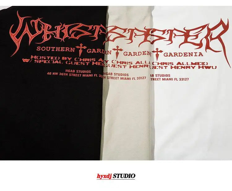 European and American trendy high street niche printed short-sleeved T-shirts for men summer American street tops men clothing Street King Limited