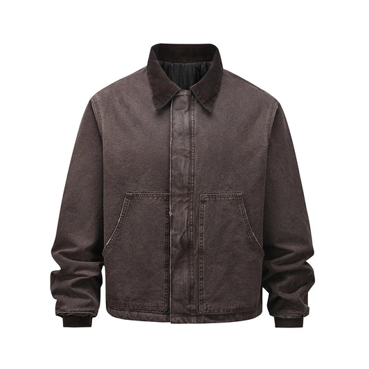 y2k streetwear vintage washed winter padded cotton jacket for men and women lapel baggy casual ropa chaquetas hombre thick coat clean everyday pants