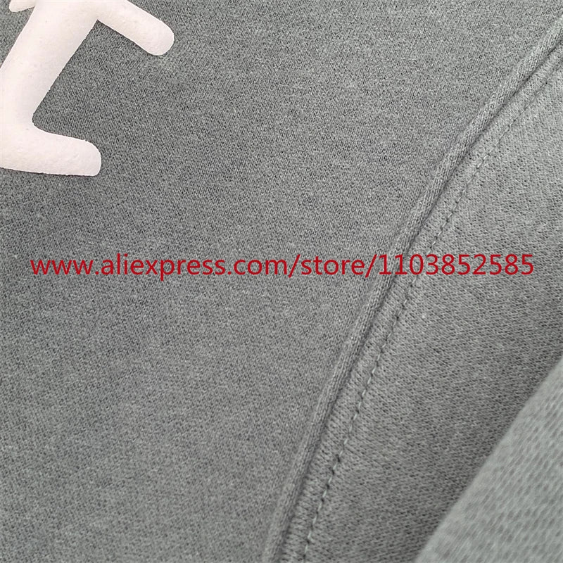 Autumn Winter New 2024 Vintage American Long sleeved Hoodie Men's Heavyweight Letter Embroidered Print High Street Tops Oversize Street King Limited