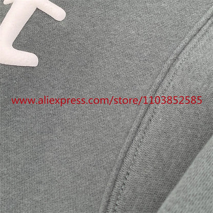 Autumn Winter New 2024 Vintage American Long sleeved Hoodie Men's Heavyweight Letter Embroidered Print High Street Tops Oversize Street King Limited