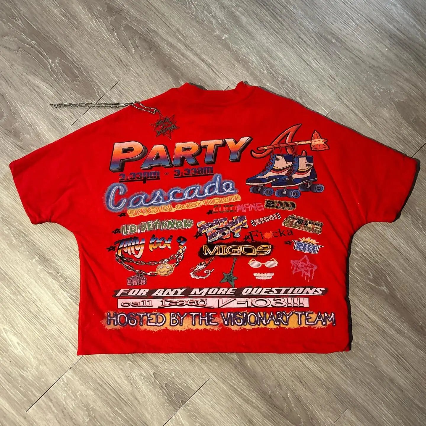 2024 New Spring and Autumn Fashion Cartoon Printed Oversized T-Shirt Women's Y2K Street Hip-Hop Harajuku Loose Short-Sleeved Top Street King Limited