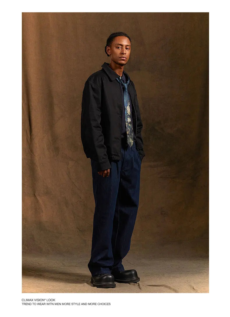 wide leg jeans men streetwear fashion loose casual plus size denim baggy jeans pants cityboy oversize cargo jeans trousers unique cargo style 1652