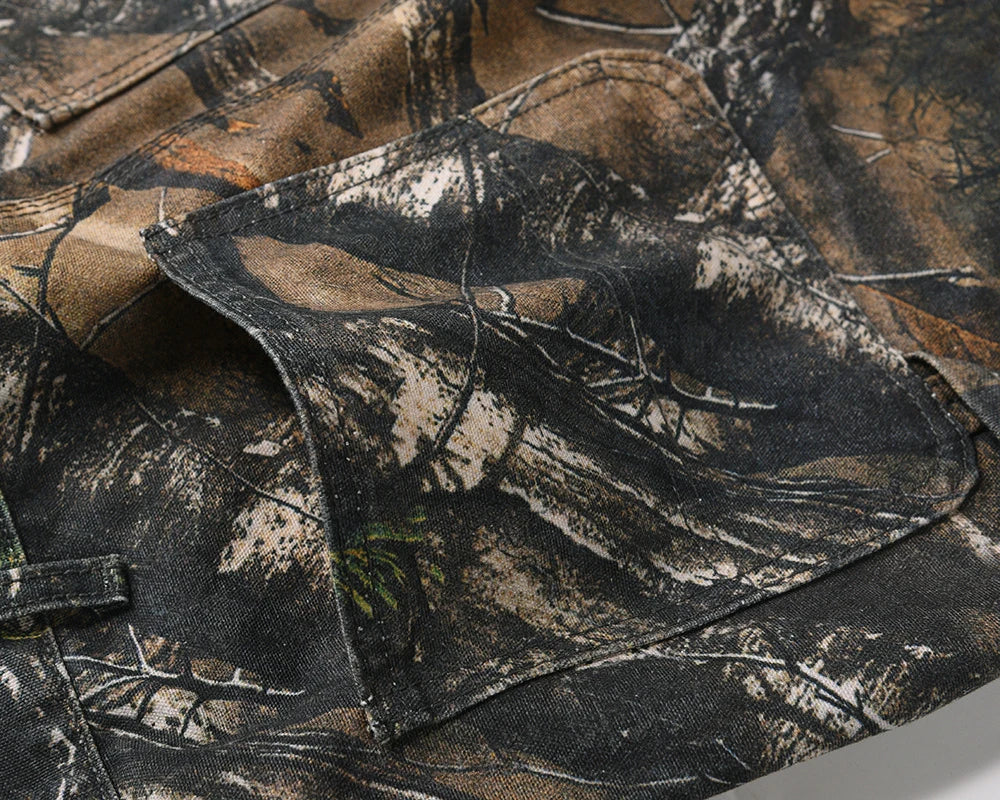 y2k streetwear vintage pantalones hombre trees camouflage jeans cargos for men patchwork straight baggy casual denim trousers 1 unique cargo style 4627