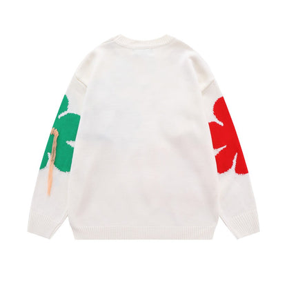 "Colourful Flowers" Unisex Men Women Streetwear Graphic Sweater Daulet Apparel